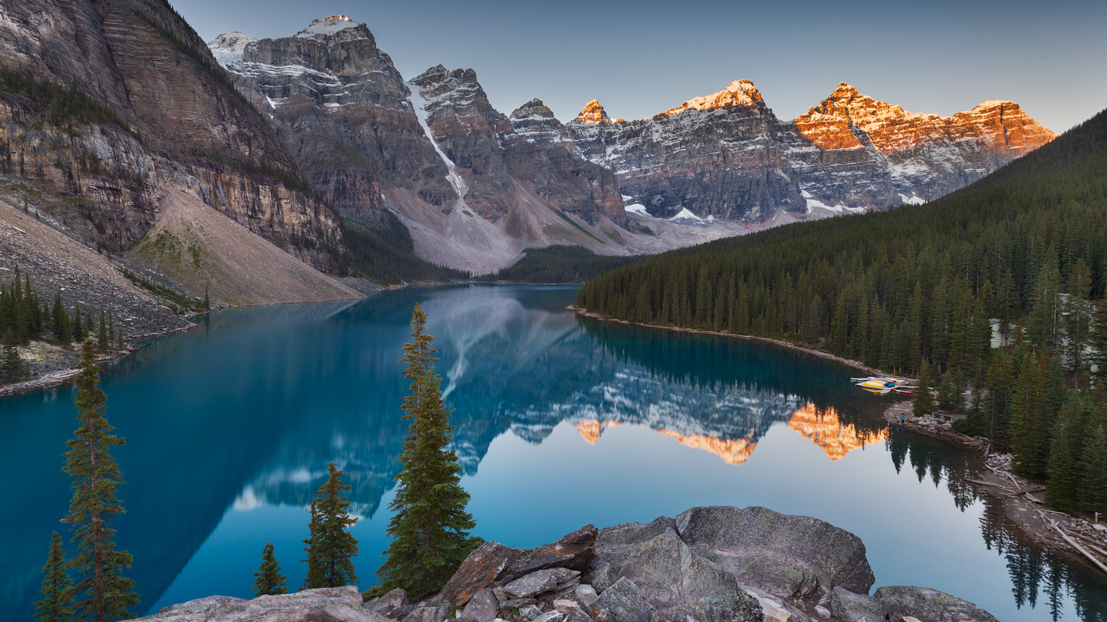 Landscape mountains lake moraine Custom Gaming Mat Desk