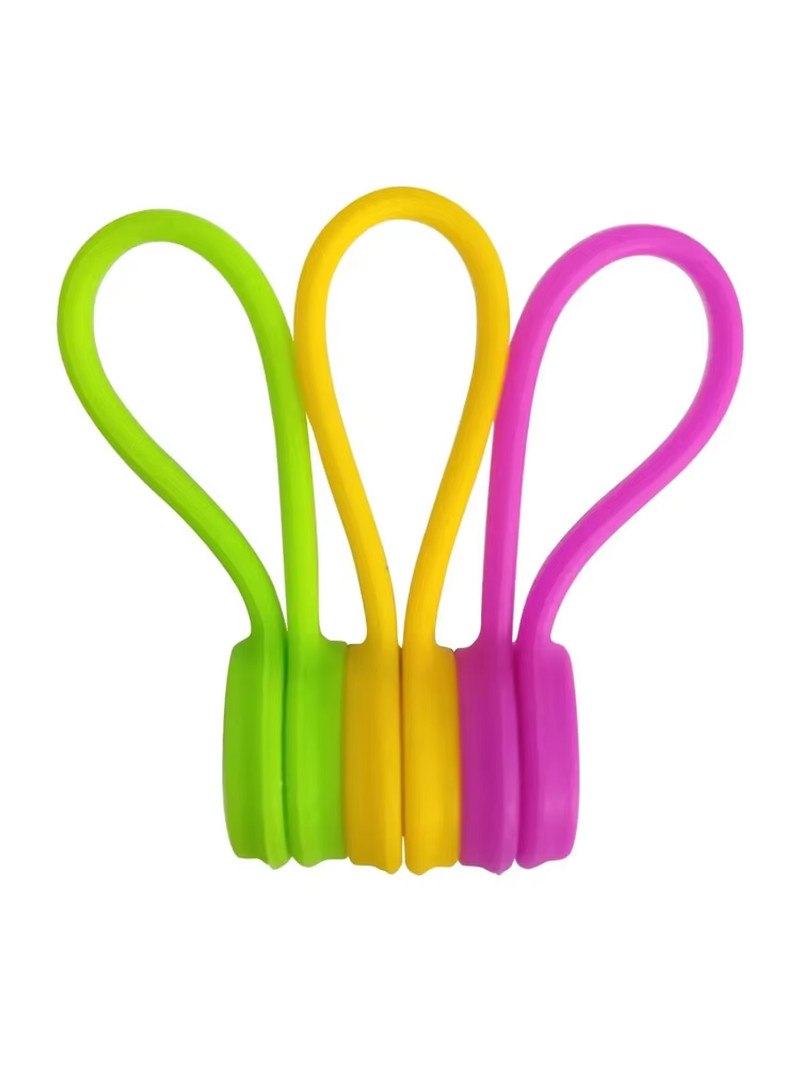 Reusable Magnetic Cable Ties,Cord Organizer,Silicone Magnetic Cord Ties for Bund