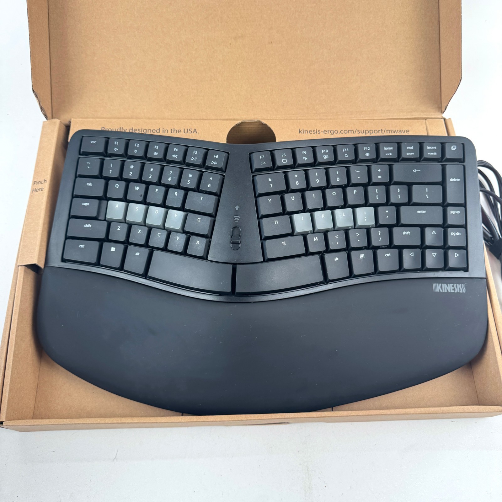 KINESIS mWave Wireless Ergonomic Mechanical Keyboard for PC KB150P-TAC