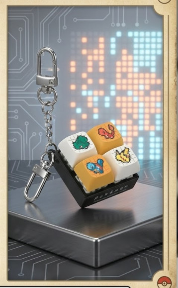 Pokemon x CU Keycap Keychain Retro Pixel Art Korea Exclusive Authentic New
