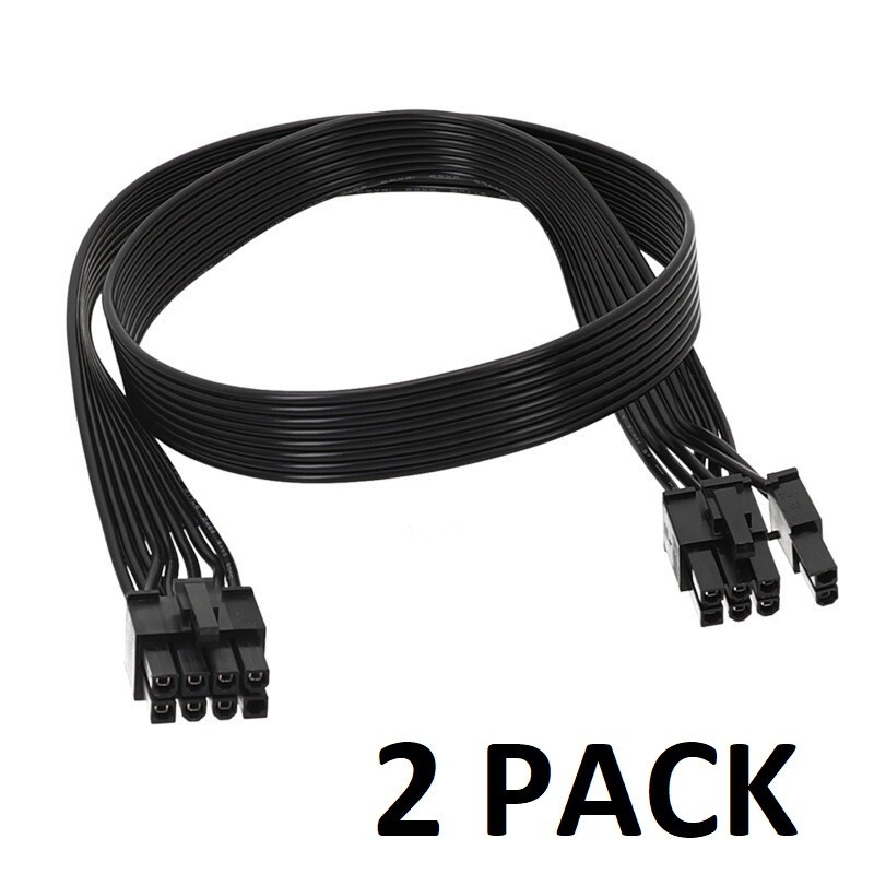 2x For Corsair PCI-E GPU Power Cable 8Pin to 6+2Pin Graphics Card Module Cable