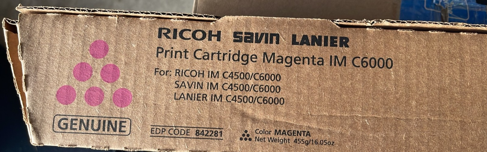 Ricoh 842281 Toner Ctg Magenta 22.500 Pages for Ricoh IM C6000
