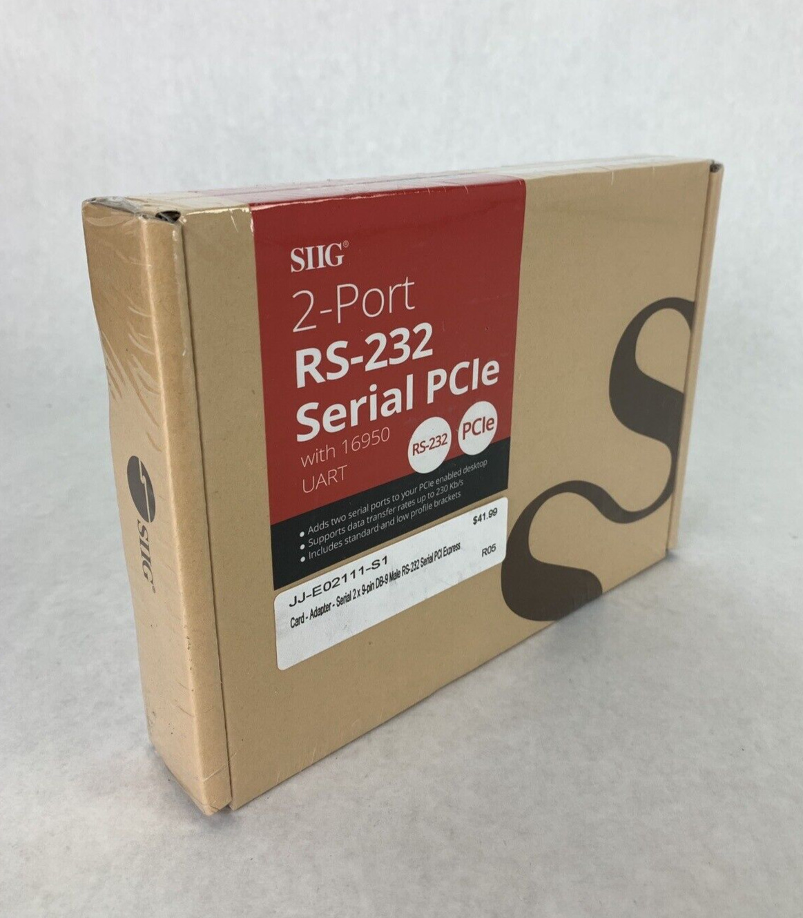 New SIIG 2-Port Serial PCIe 550-Value RS-232