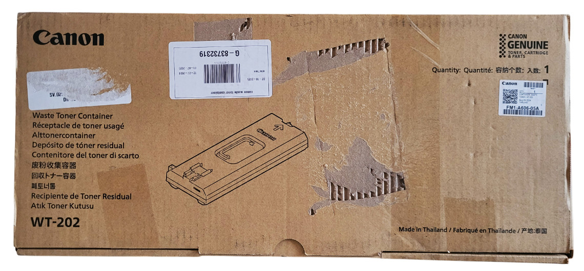 Canon WT-202 WT202 FM1-A606-05A Waste Toner Container New with Open Box