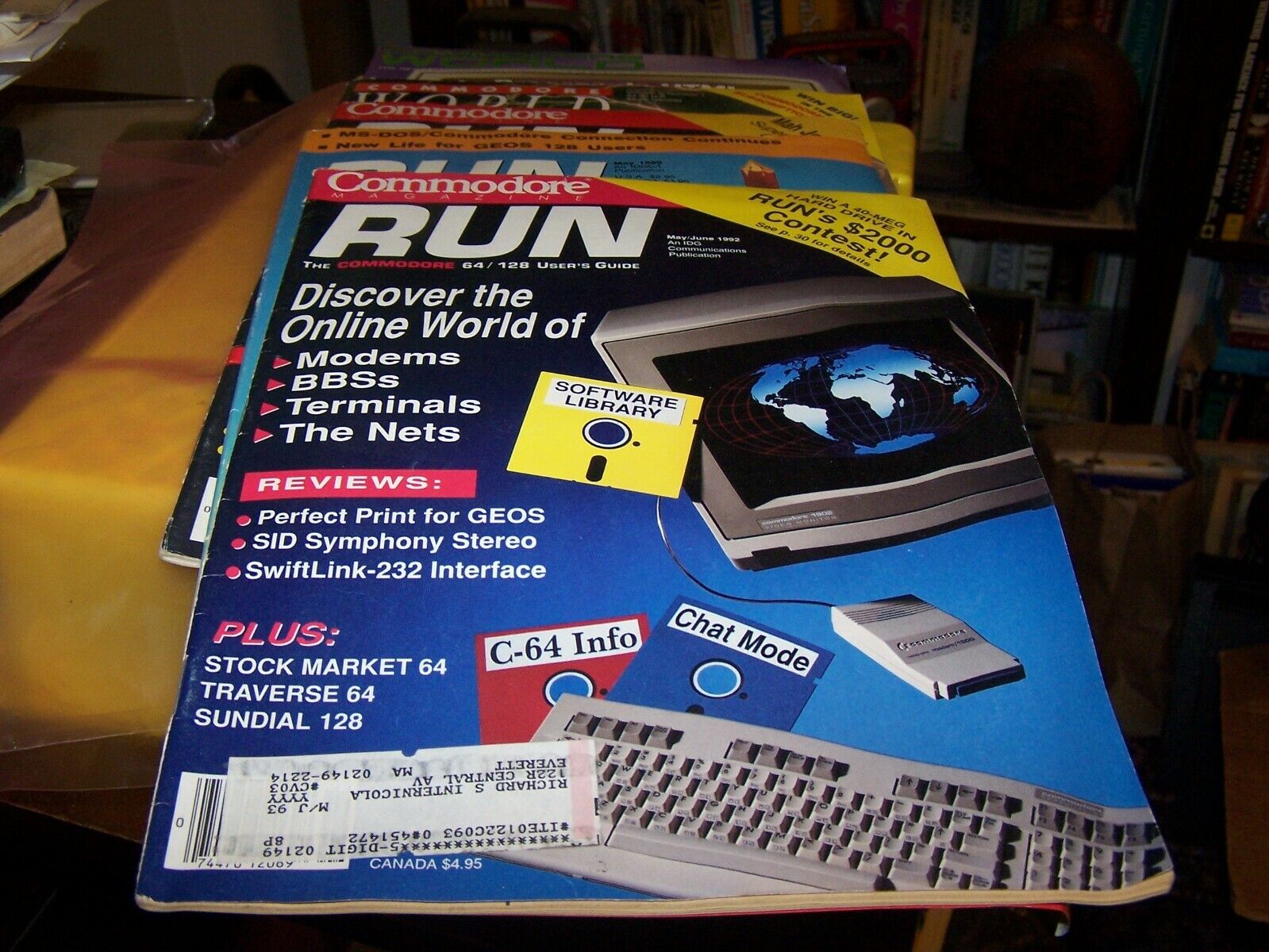 5 Vintage Commodore Computer Magazines, RUN and World