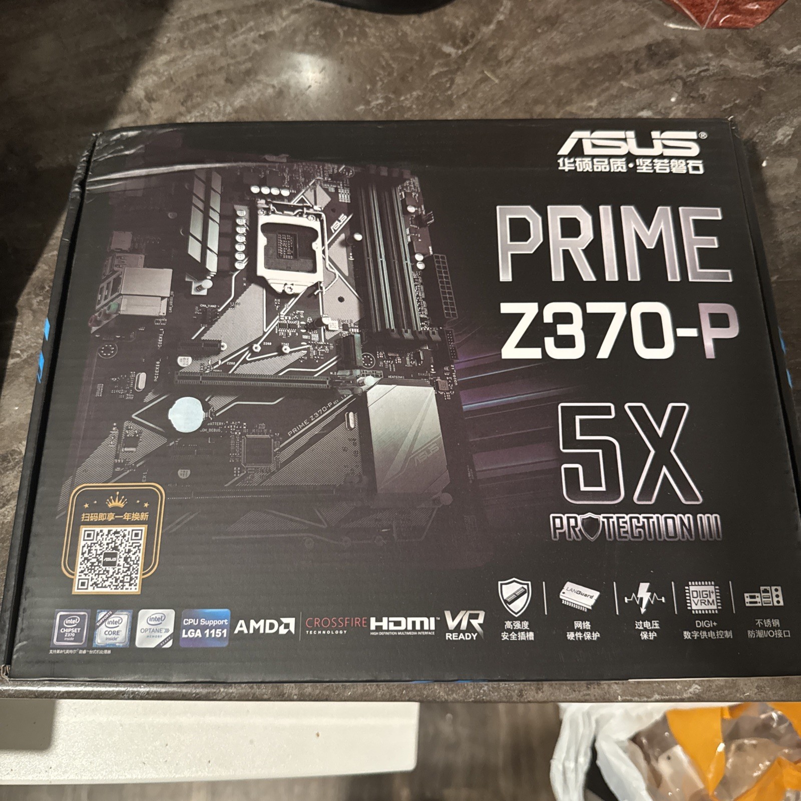 ASUS ‎Prime Z370-P 8th 9th Gen LGA 1151 Intel Motherboard DDR4 ATX With Box