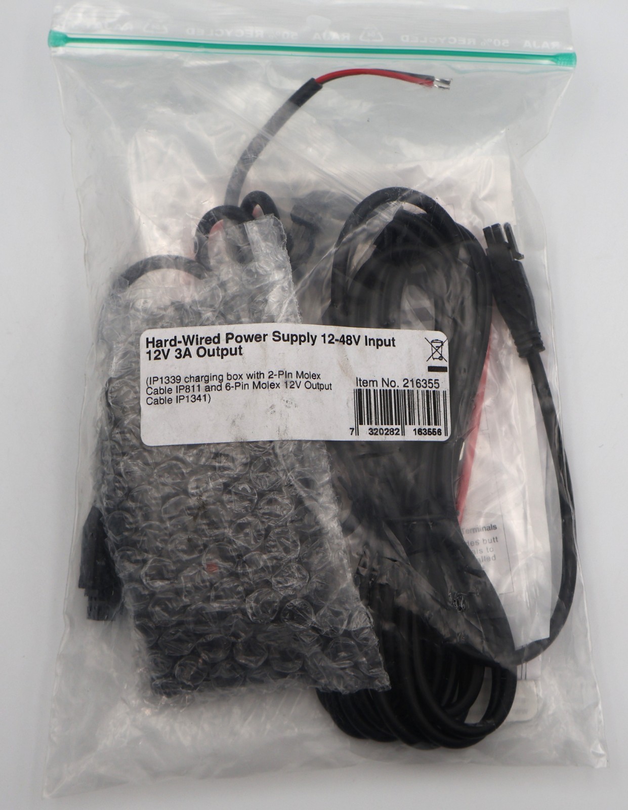 NEW Brodit ProClip Hard-Wired Power Supply 12-48V Input 12V 3A Output for ZEBRA