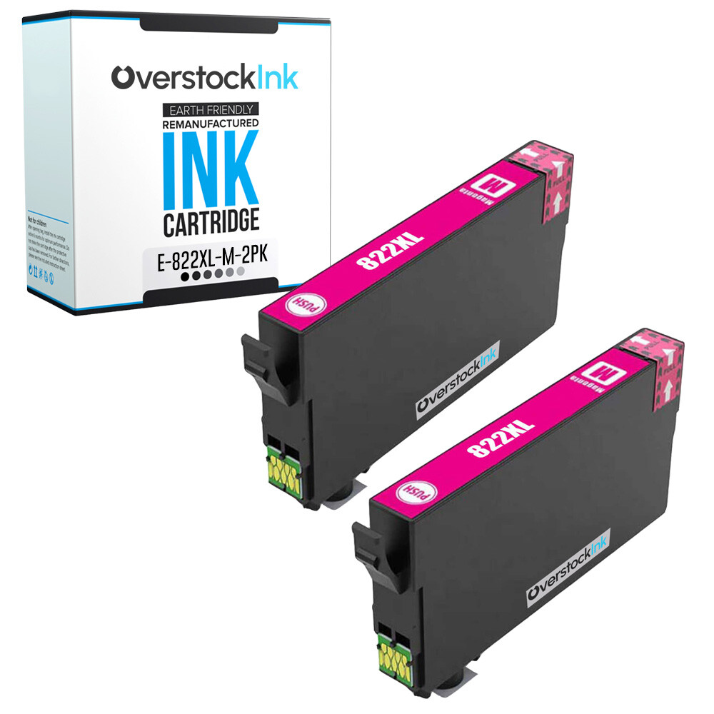 2PK Compatible OSI T822XL Magenta Ink for Epson WorkForce WF4820 WF4830 WF4833