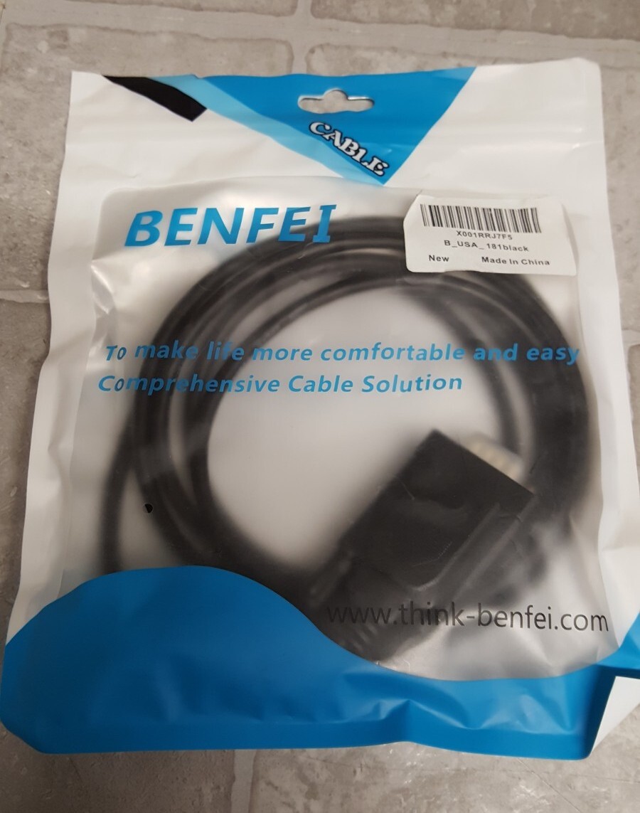 NEW Benfei B_USA_181Black Cable