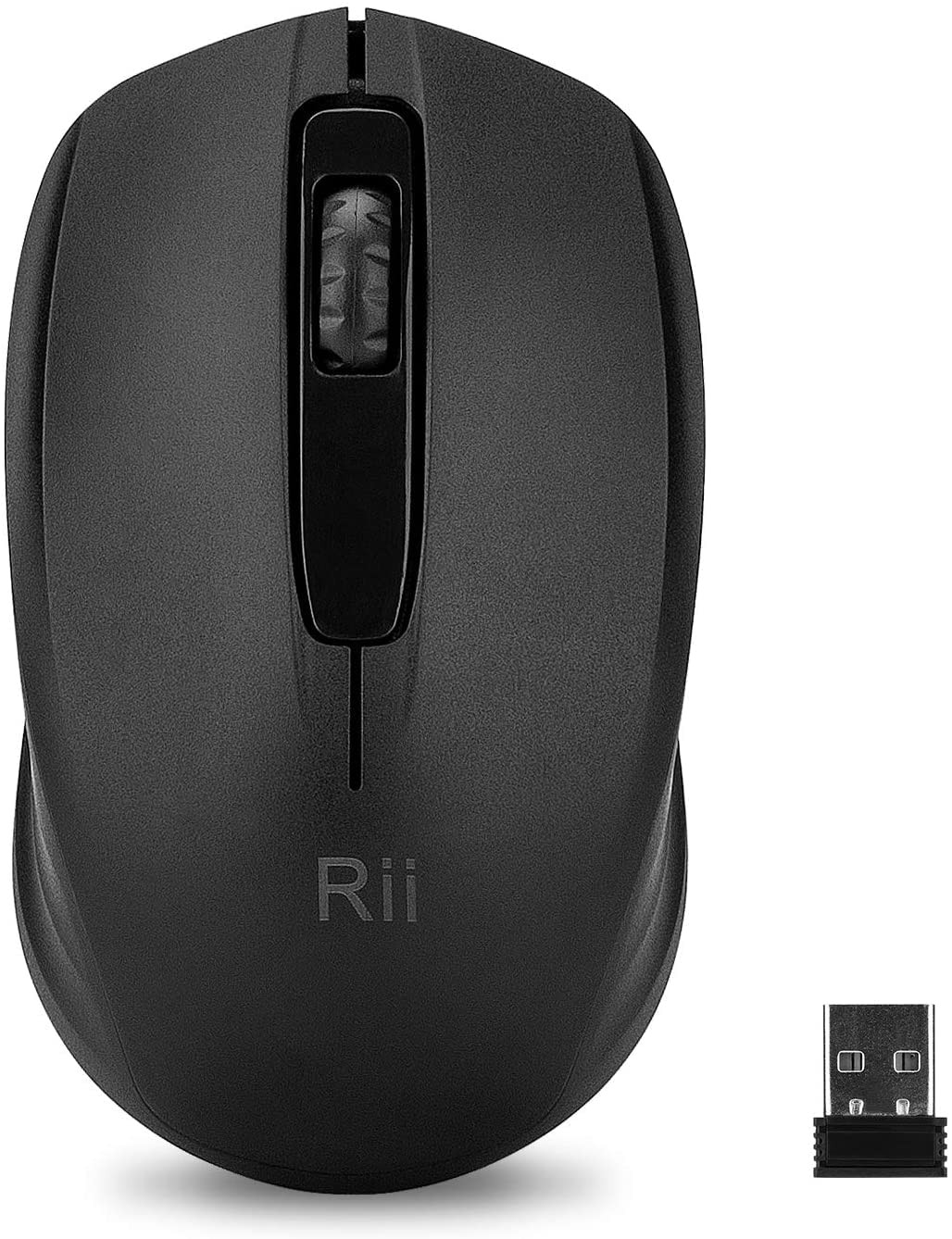 Rii Wireless Mouse, 2.4G Portable Computer Mice 65W, 1Pack(Black)