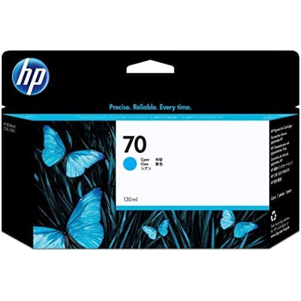 Hp 70 Cyan Ink Cartridge 130Ml For Designjet Printers High Quality Photo Prints