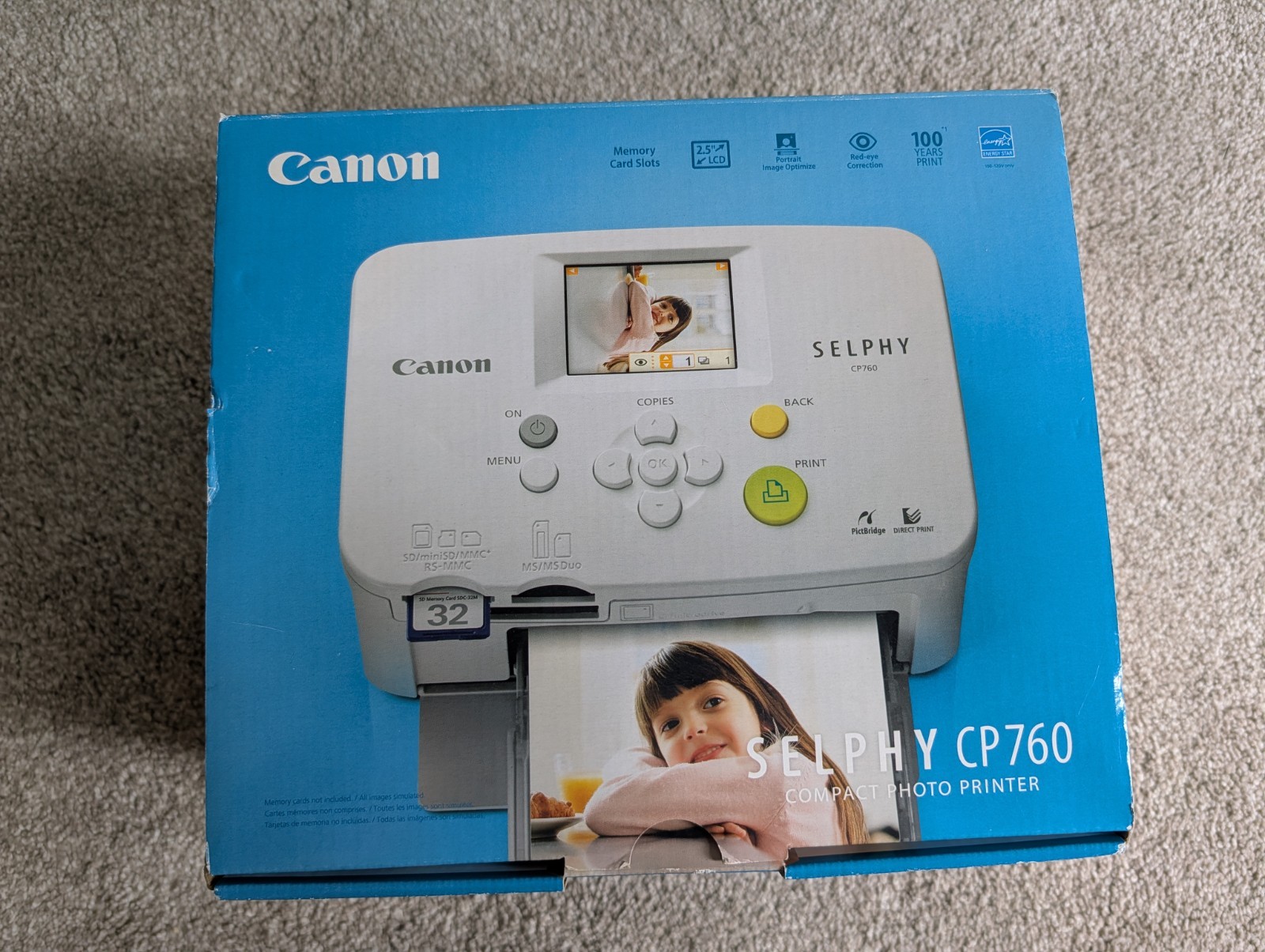 Canon SELPHY CP760 Digital Photo Thermal Printer (Original Box)