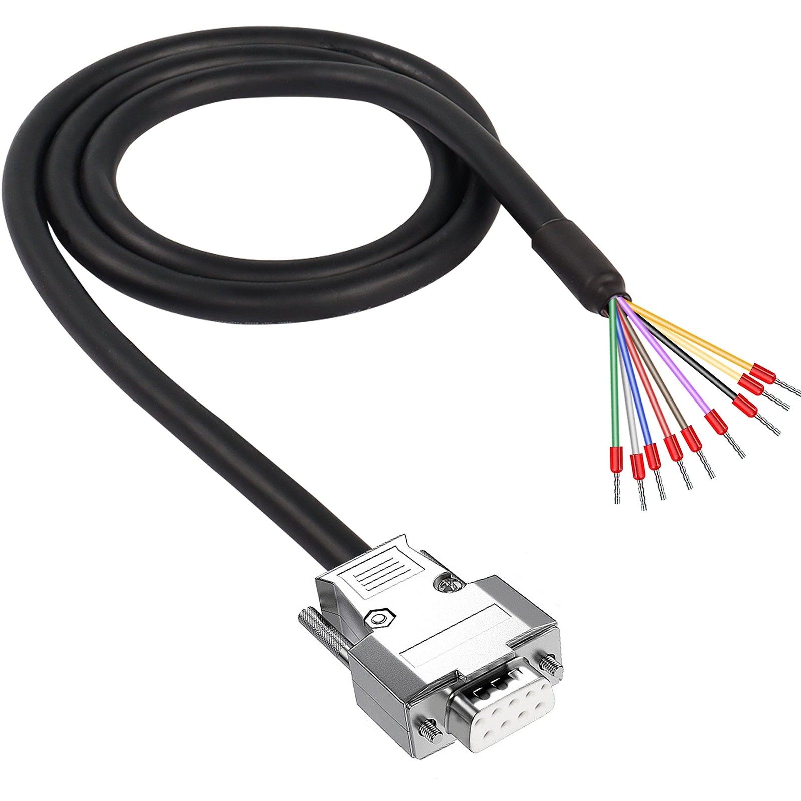 DB9 Female Connector Adapter Cable DSUB 9Pin RS232 RS485 Extension 22AWG