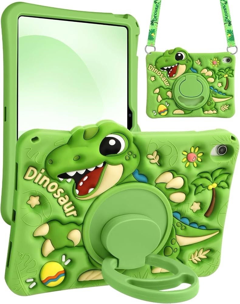 Kids Case for iPad Mini 4 5Cute Dinosaur Shockproof Cover Stand Shoulder Strap