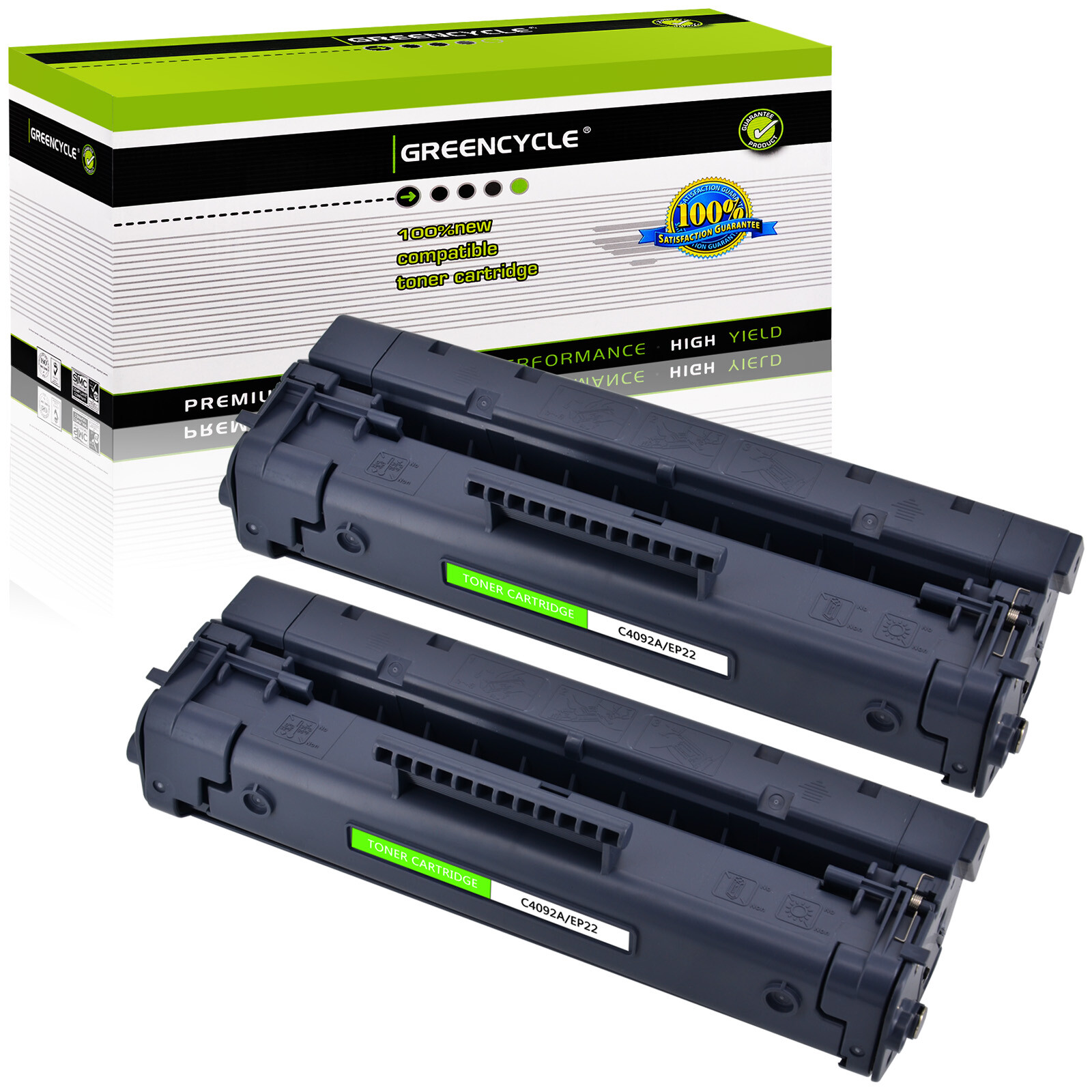2PK C4092A Black laser Toner Cartridge For HP Laserjet 1100se 1100xi 3200 3200m
