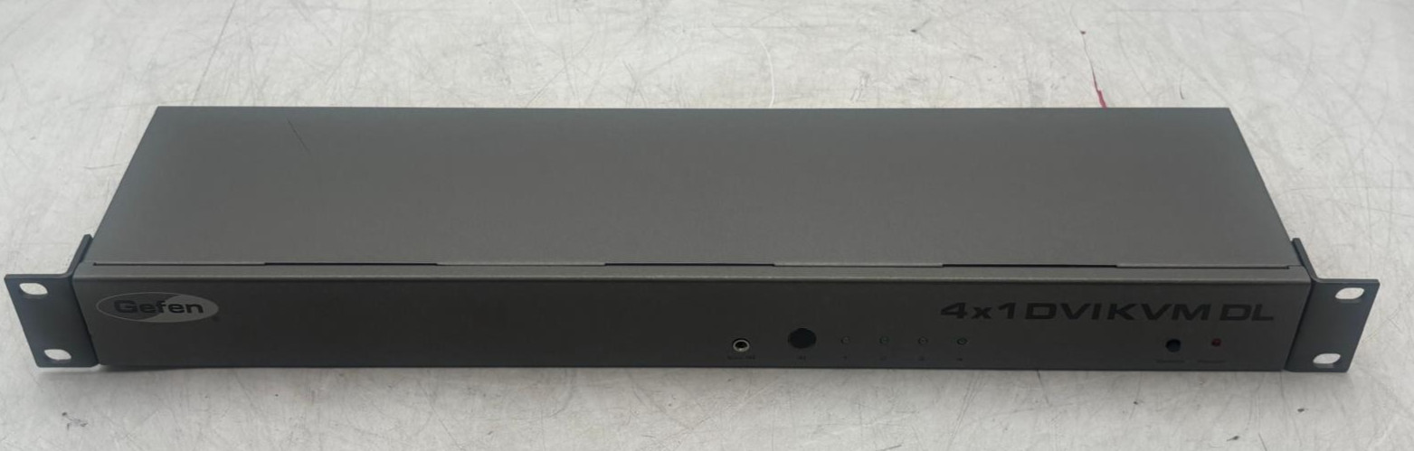 Gefen 4x1 DVIKVM DL Switcher EXT-DVIKVM-441DL W/ Rack Mounts