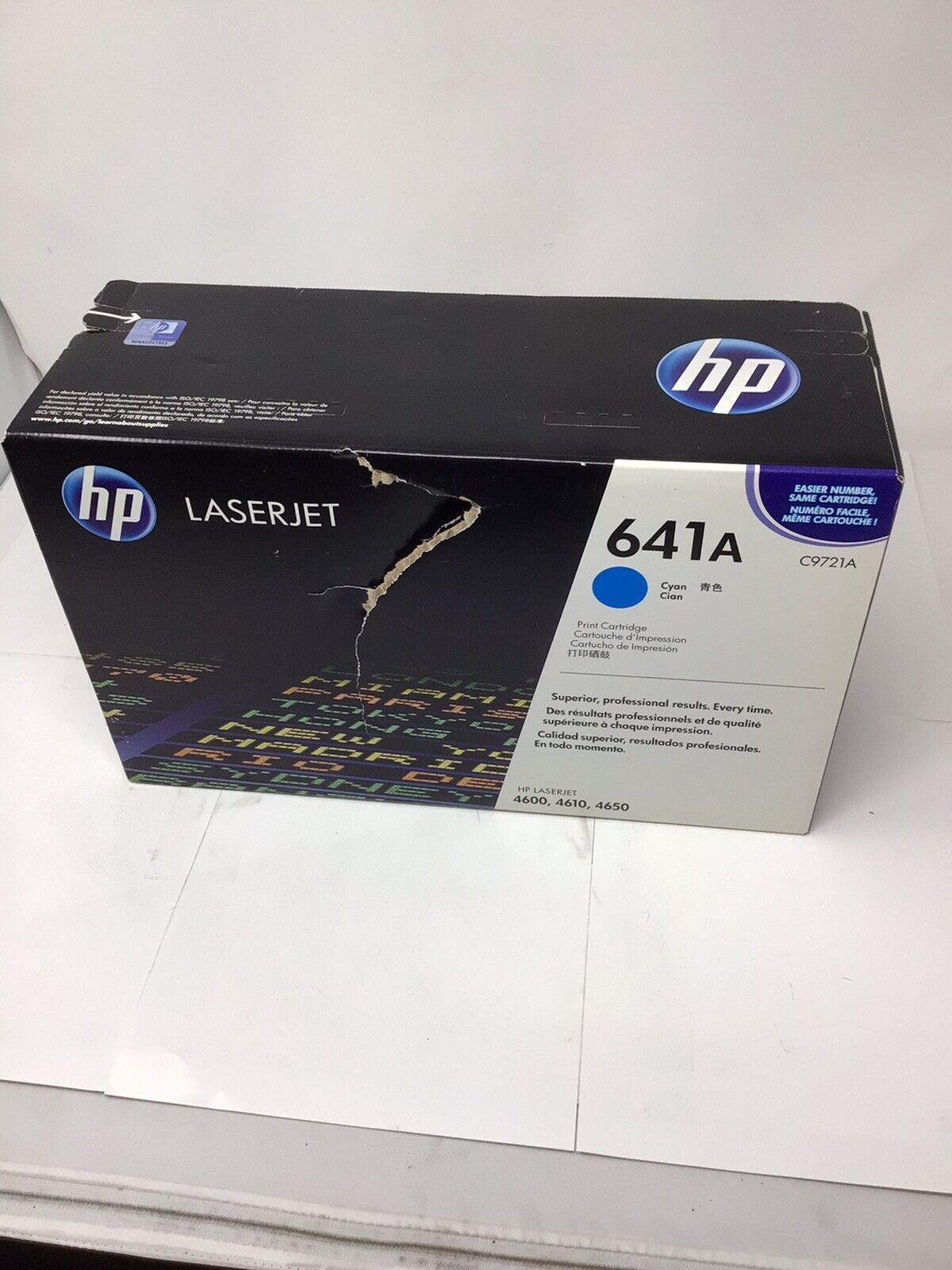 Genuine HP LaseJet 641A Cyan Printer Cartridge C9721A New / See Pic