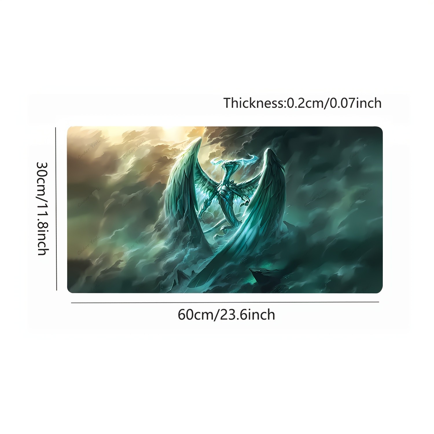 1pc Ugin The Spirit Dragon Trading Card Large Gaming Mouse Pad, Featuring an A