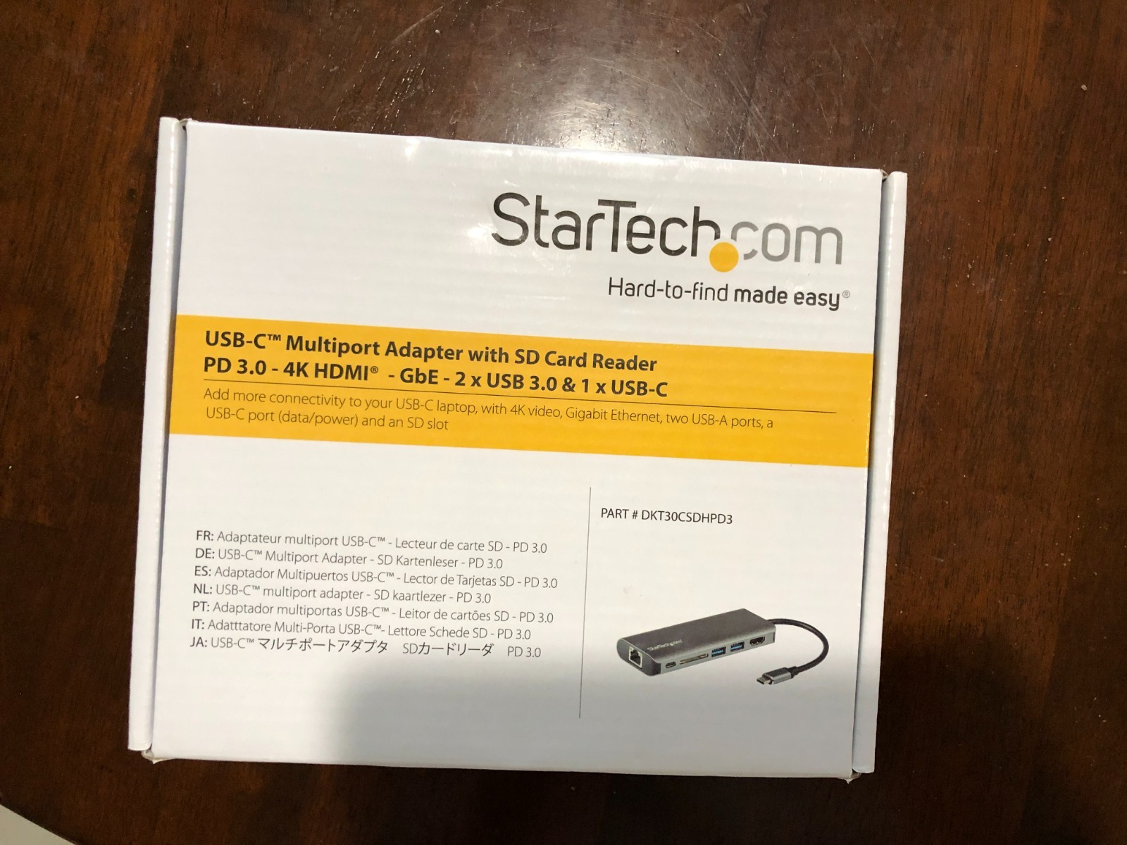 Startech.com USB-C Multiport Adapter w/SD Card Reader 4K HDMI-  DKT30CSDHPD3