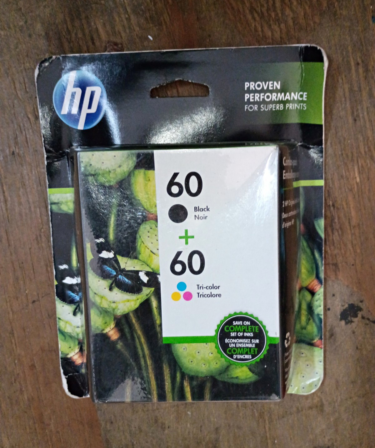 HP 60 Genuine Original Black + Tri-Color Inkjet Ink Cartridge Combo Pack