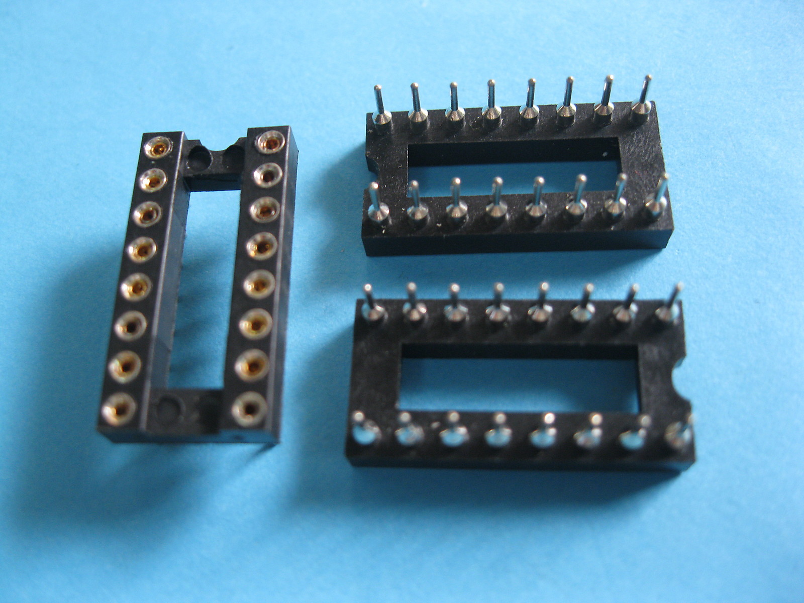 60 pcs IC Socket Adapter Round 16Pin Header & (IC) Socket Pitch 2.54mm X=7.62mm