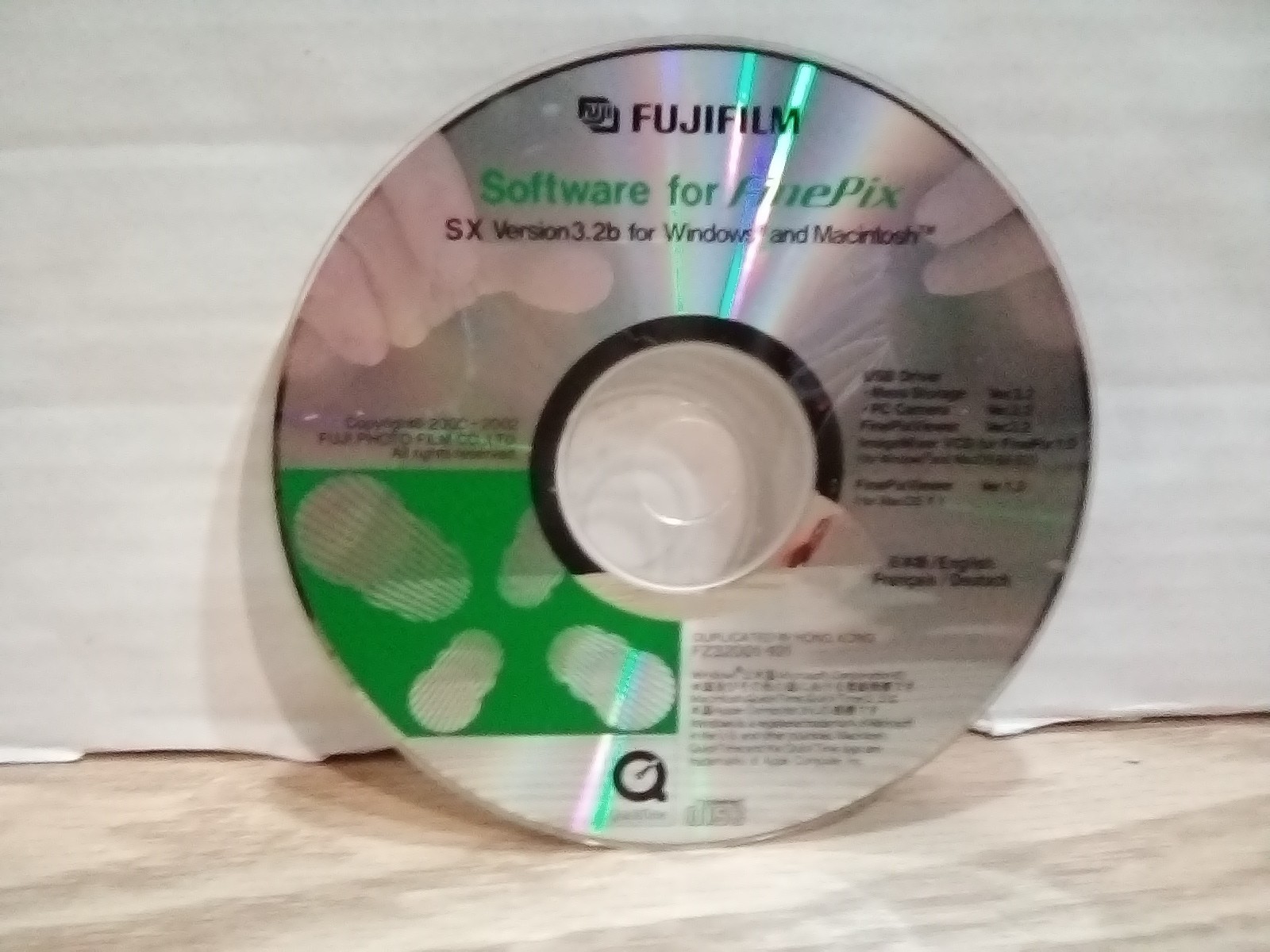 Fujifilm Software for FinePix SX Version 3.2b For Windows and Mac 2000-2002. 