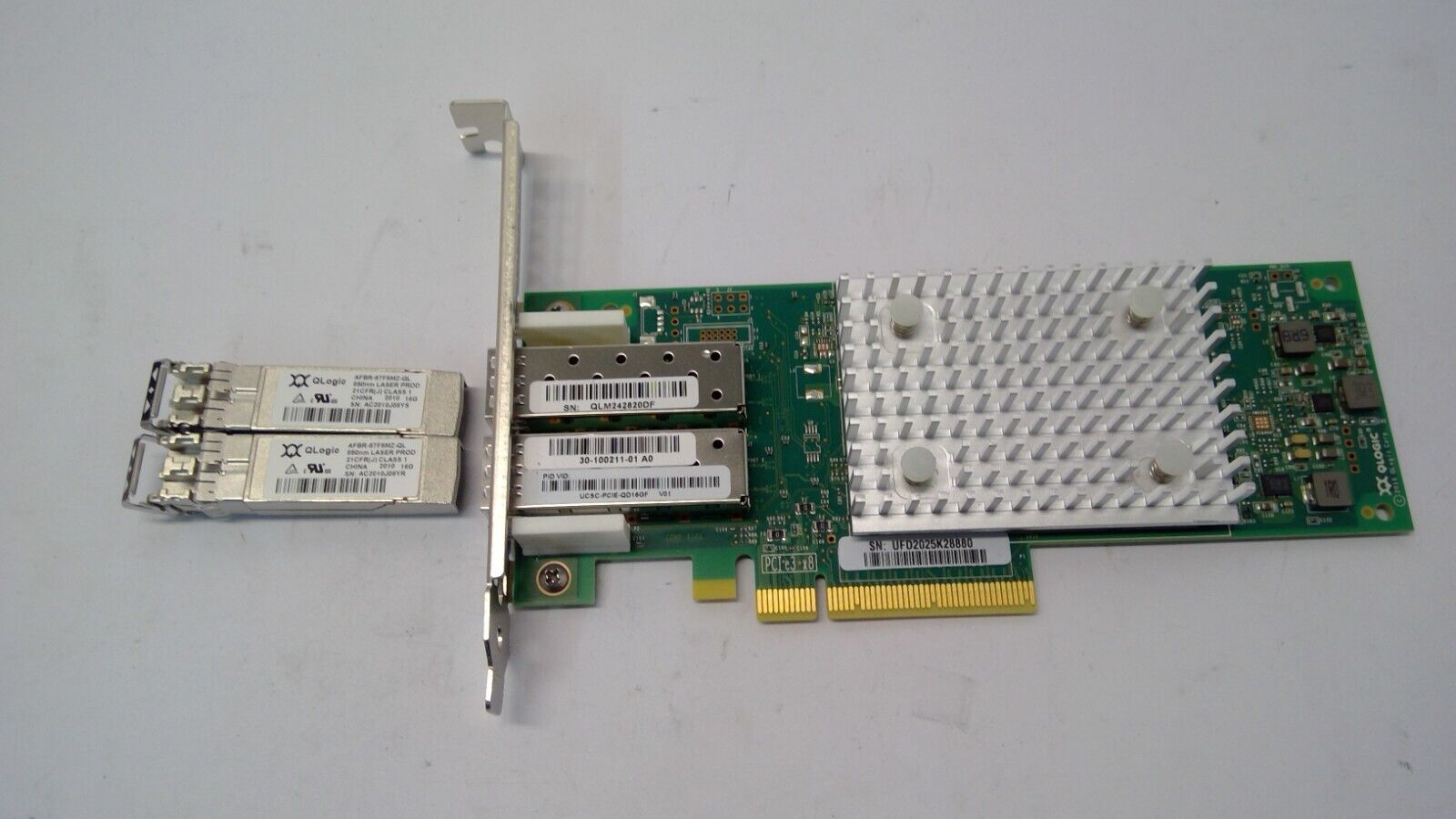 Cisco QLE2692-CSC Dual Port 16Gb FC Host Bus Adapter UCSC-PCIE-QD16GF w/2 SFP