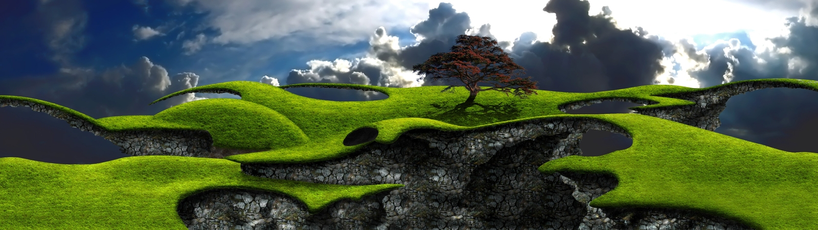 Landscape abstract sky clouds art nature Custom Gaming Mat Desk