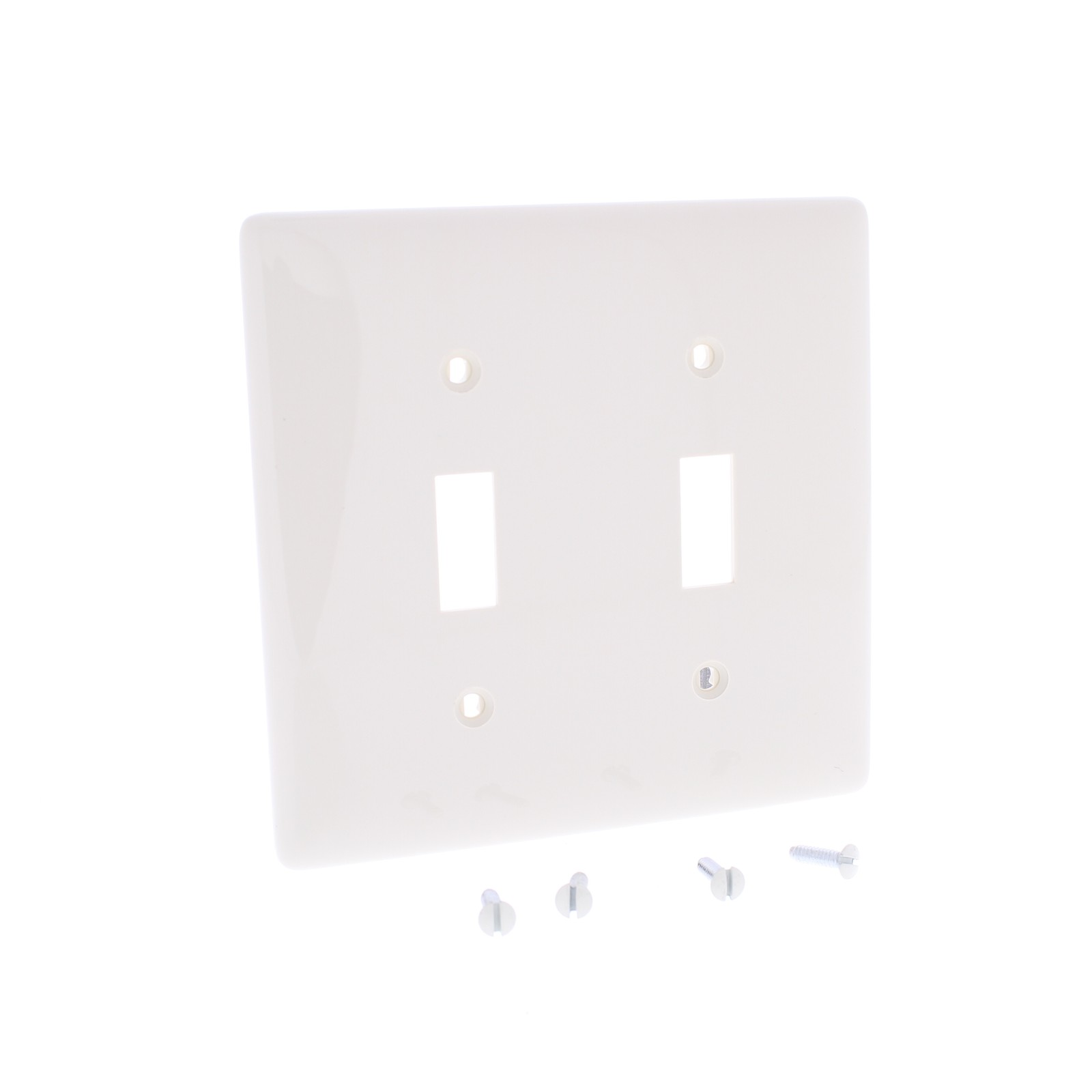 Hubbell NP2OW Office White 2-Gang Toggle Unbreakable Standard Wallplate Cover