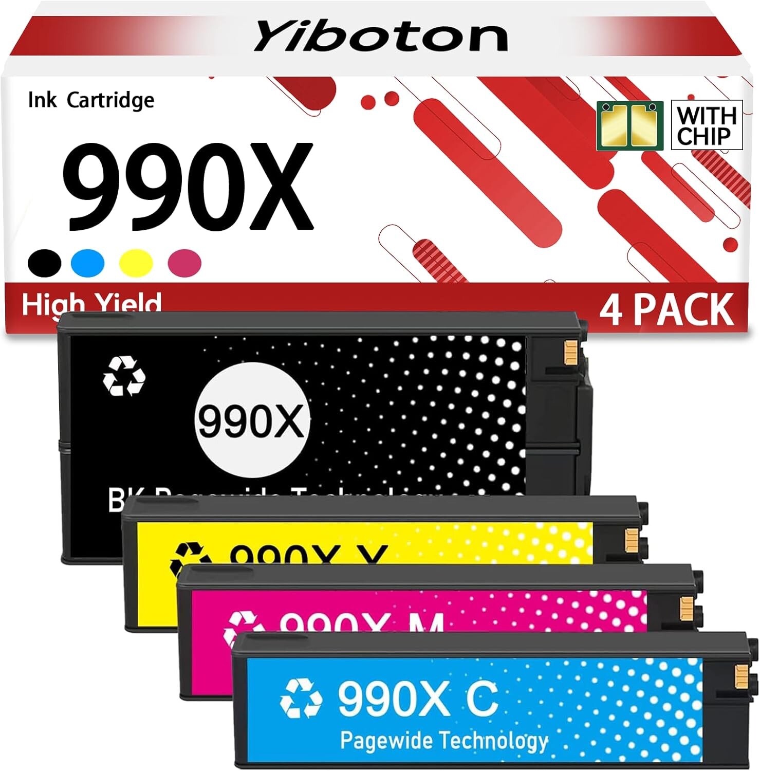 990X 990 990XC High Yield Ink Cartridges Compatible with 𝐇𝐏 PageWide Color 755
