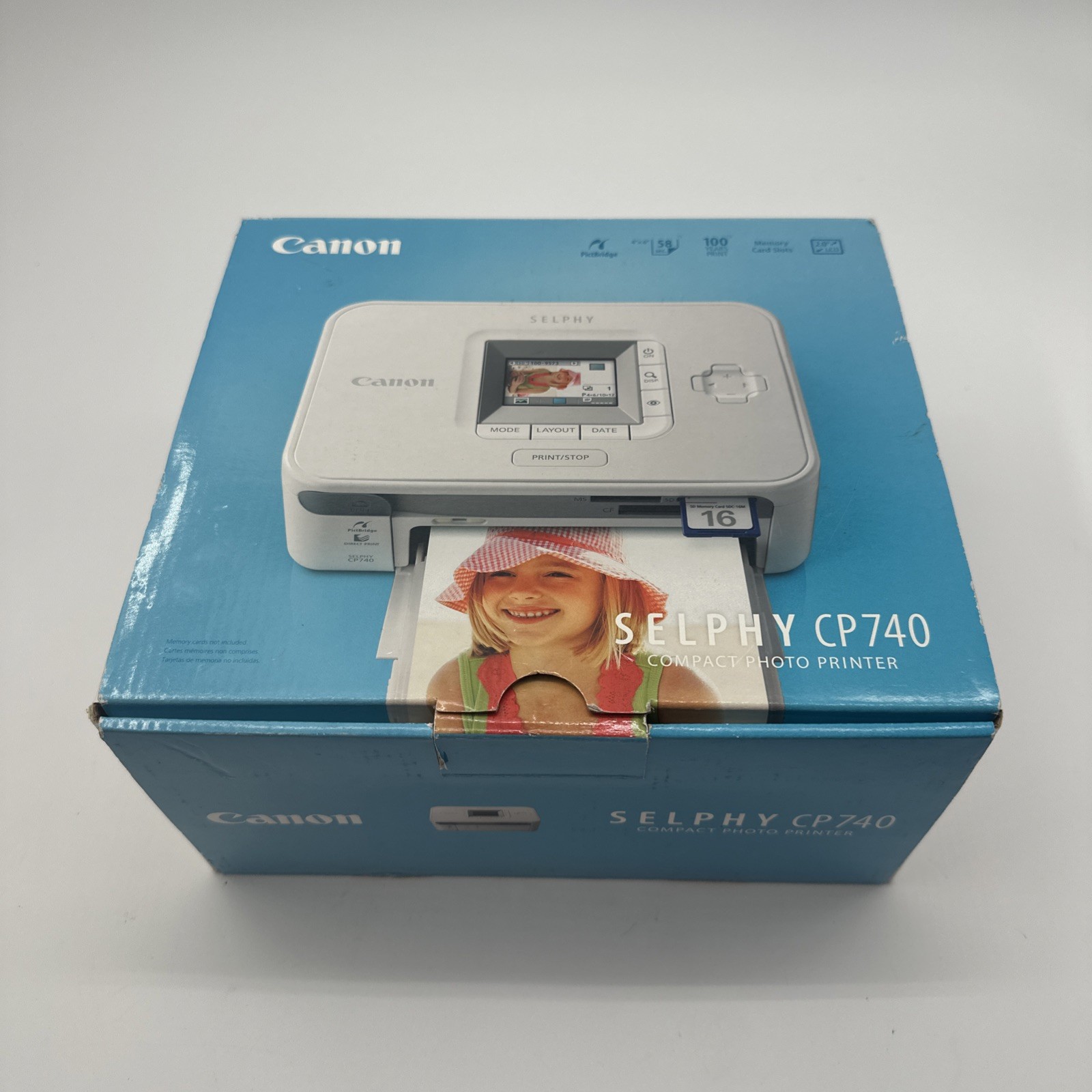 Canon SELPHY CP740 Compact Photo Printer 4x6 Digital w/ Box Includes Photo Paper
