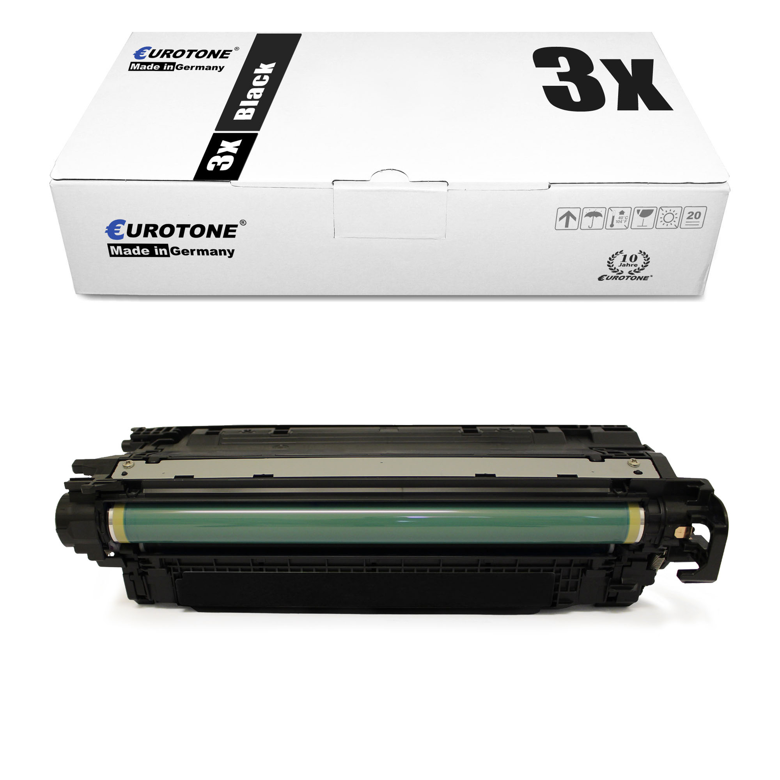 3X Eco Eurotone Toner For BLACK HP CF460X Color LaserJet M 653DH M 653DN