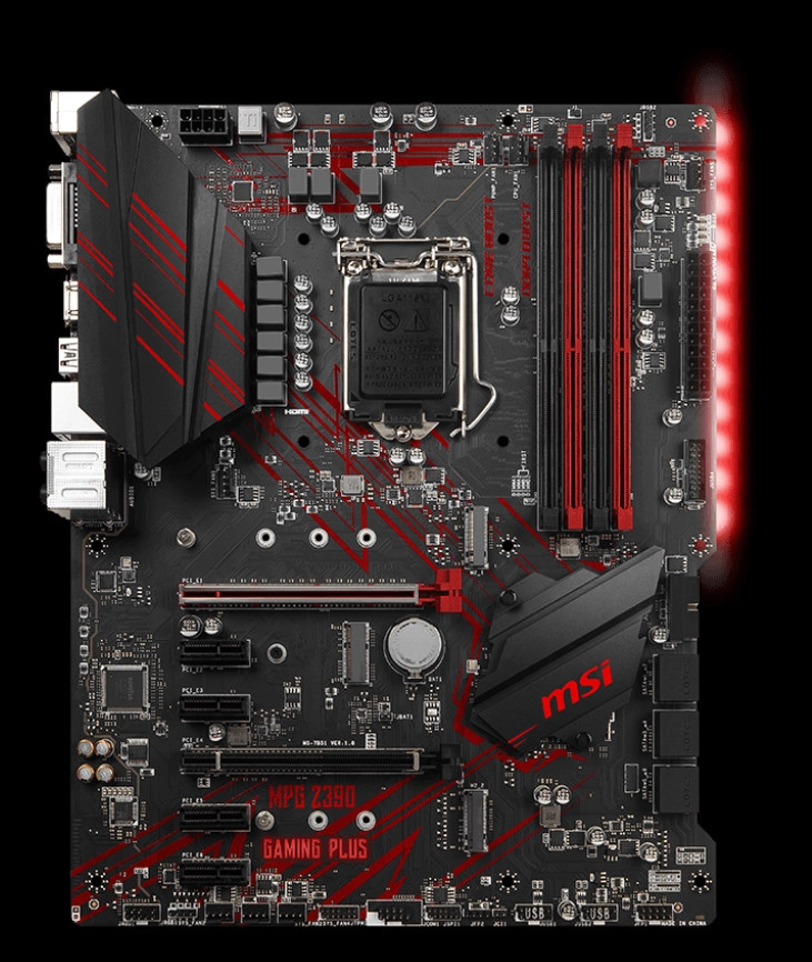 MPG Z390 GAMING PLUS MSI LGA 1151 Intel ATX Motherboard M.2 USB 3.1 DDR4