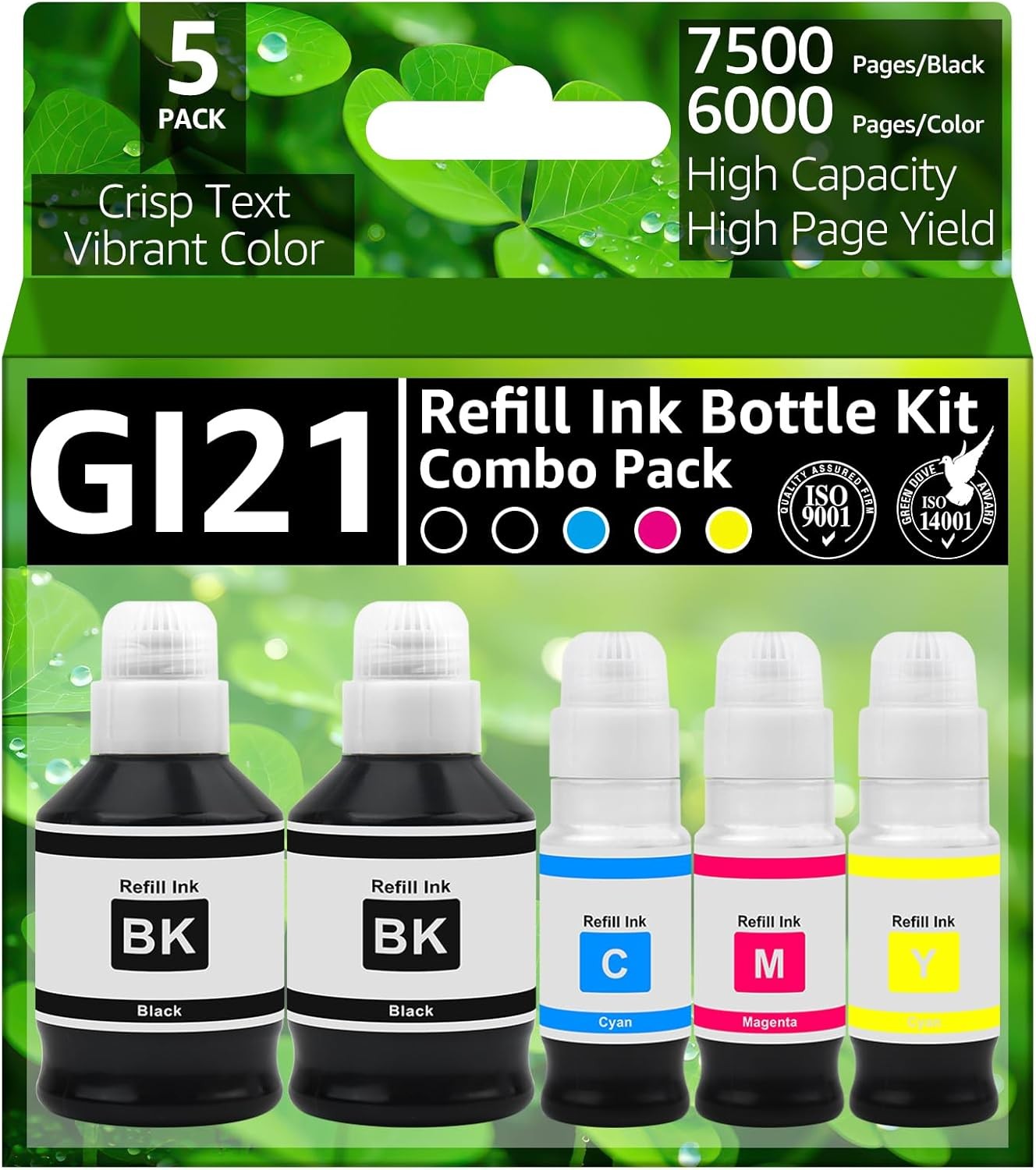 5PK GI-21 G3260 G3270 Ink Bottles Compatible for Canon G3260 G3270 G4270 G2260