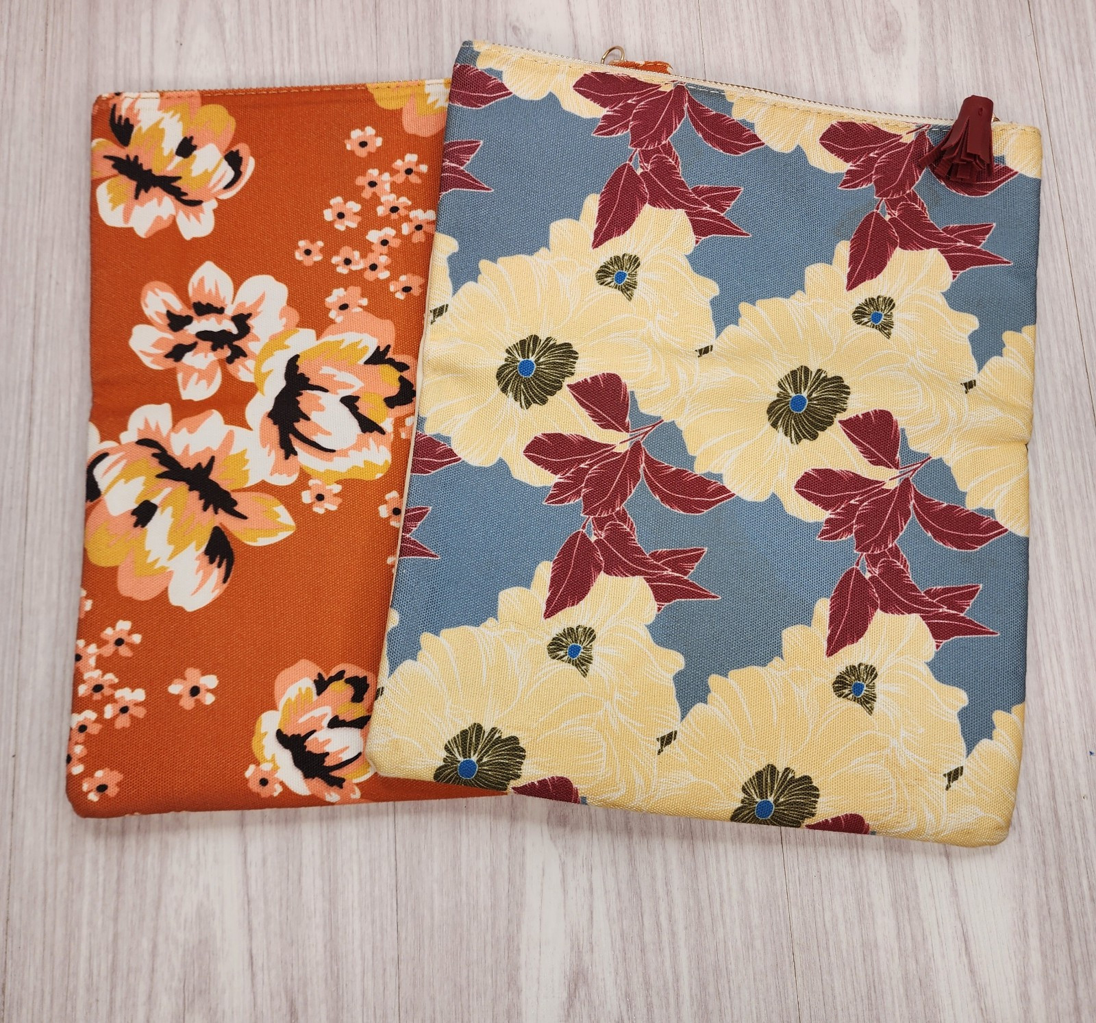Rachel Pally Multicolored Floral Tablet Computer Case Bag 2 Pieces Zipper Cute