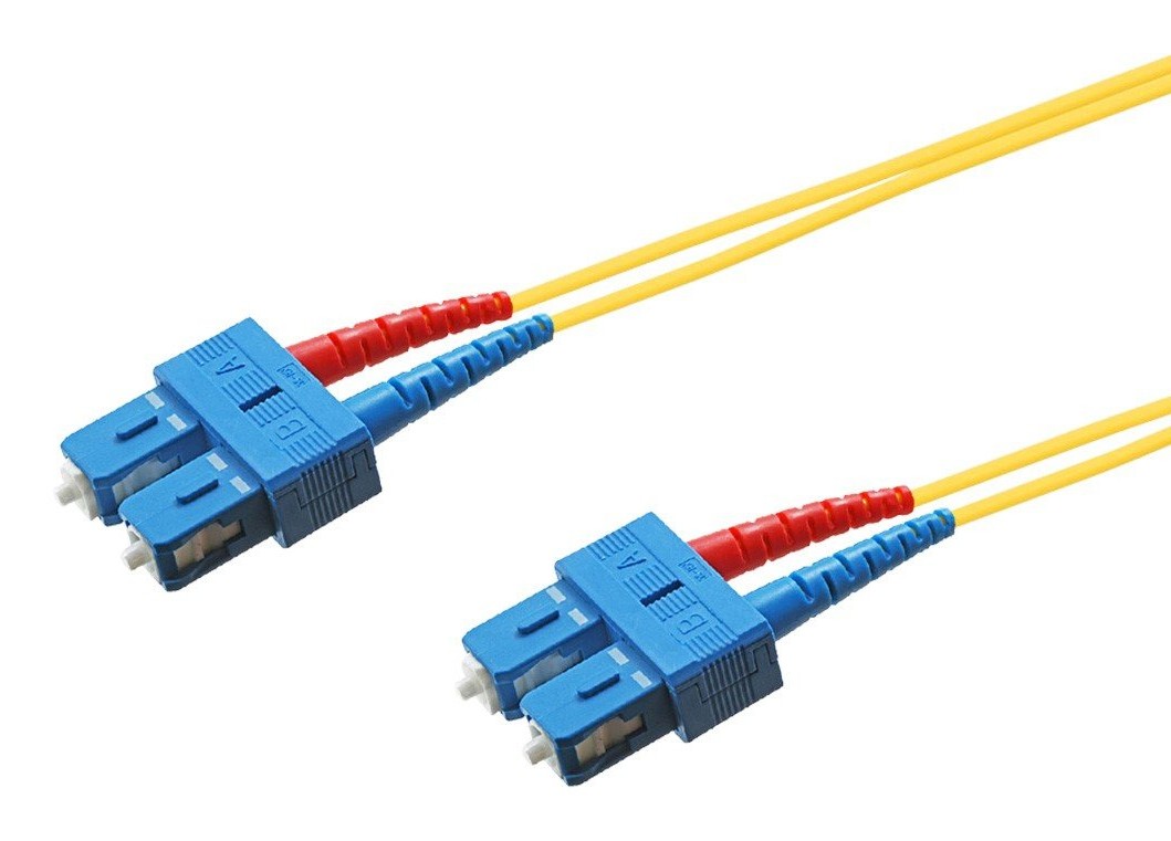 Monoprice Single-Mode Fiber Optic Cable - SC-SC UL 3mm 9/125 OFNR Duplex 20m