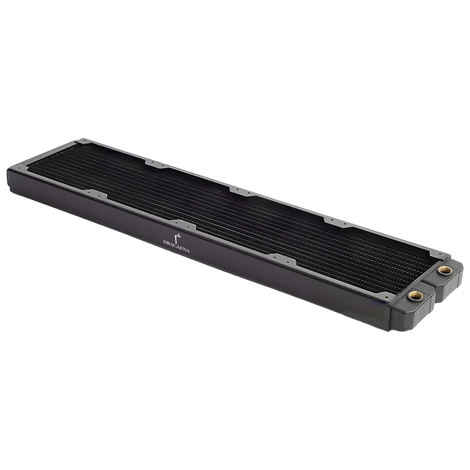 Dracaena.io 480mm Copper Water Cooling Radiator, 29mm, 2 G1/4 Ports, Black