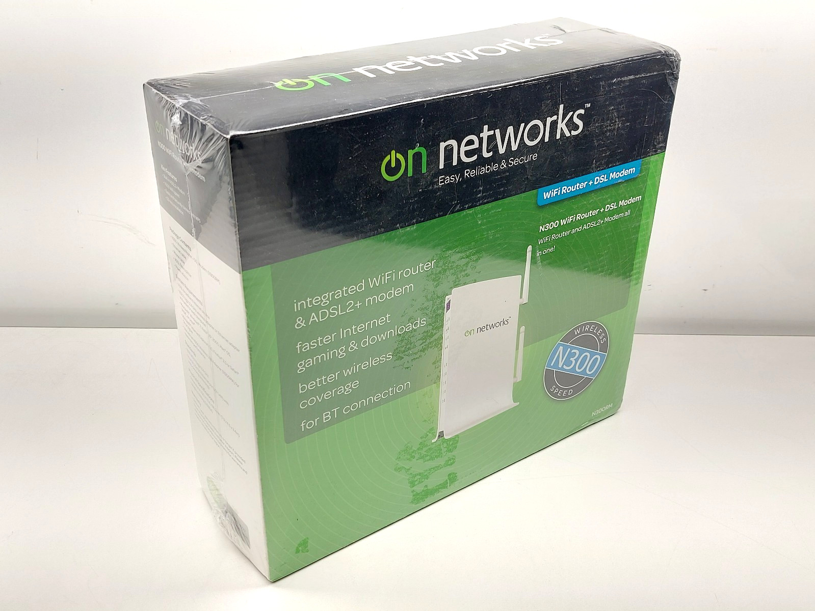 On Networks N300 WiFi Router + DSL Modem