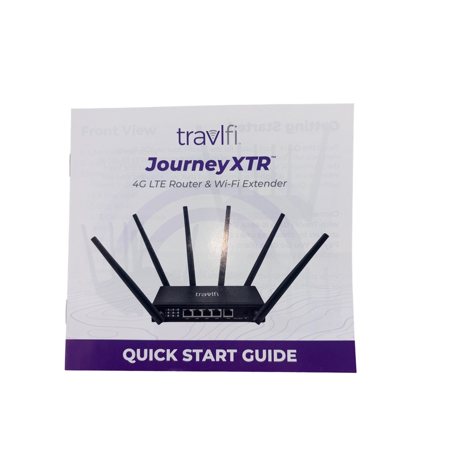 TravlFi JourneyXTR 4G LTE Router Wi-Fi Extender 700-011 CPE-0001 Black