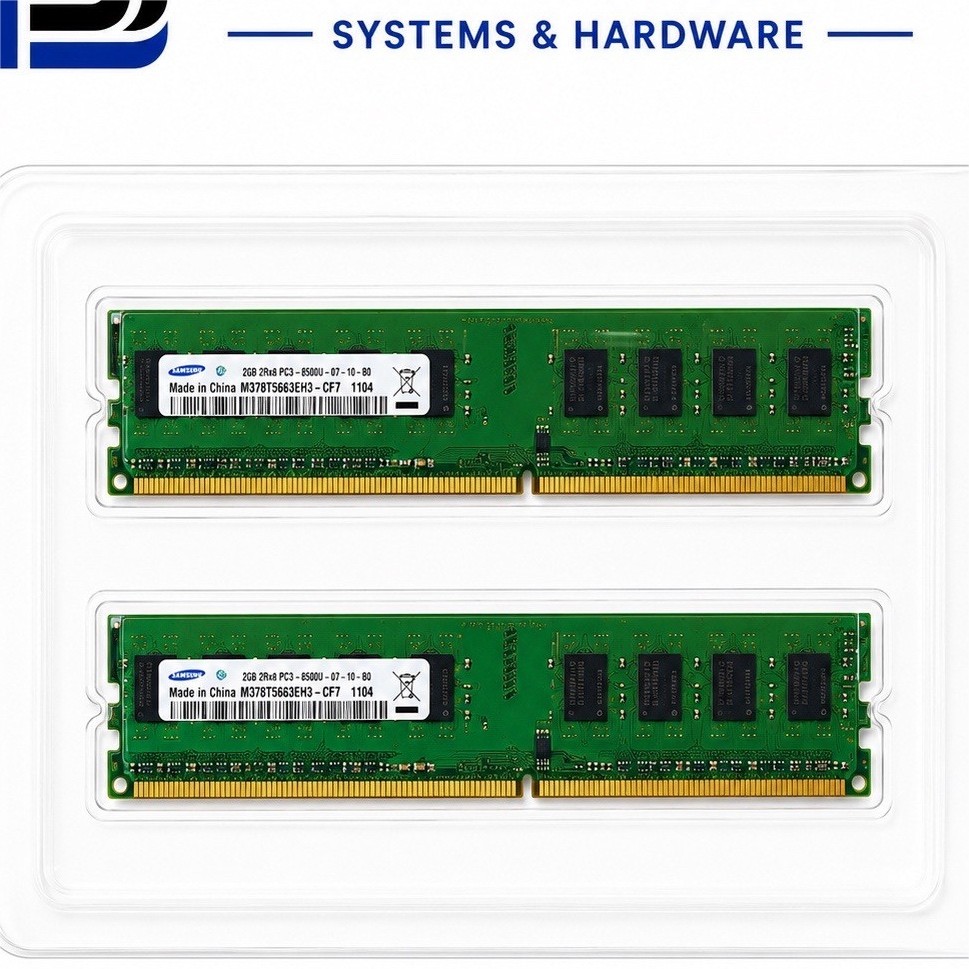 Samsung 4GB Kit 2x2GB DDR2 PC2-6400 800MHz Desktop RAM M378T5663EH3-CF7