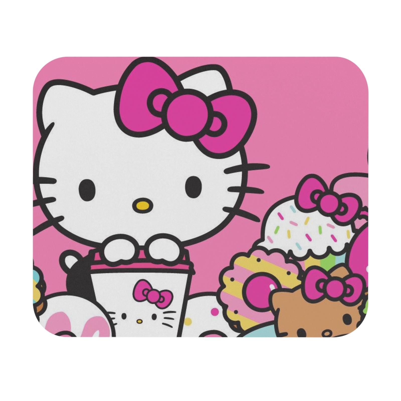 HELLO KITTY COFFEE & DONUTS CUSTOM DESK MAT MOUSE PAD OFFICE GIFT HOME SCHOOL