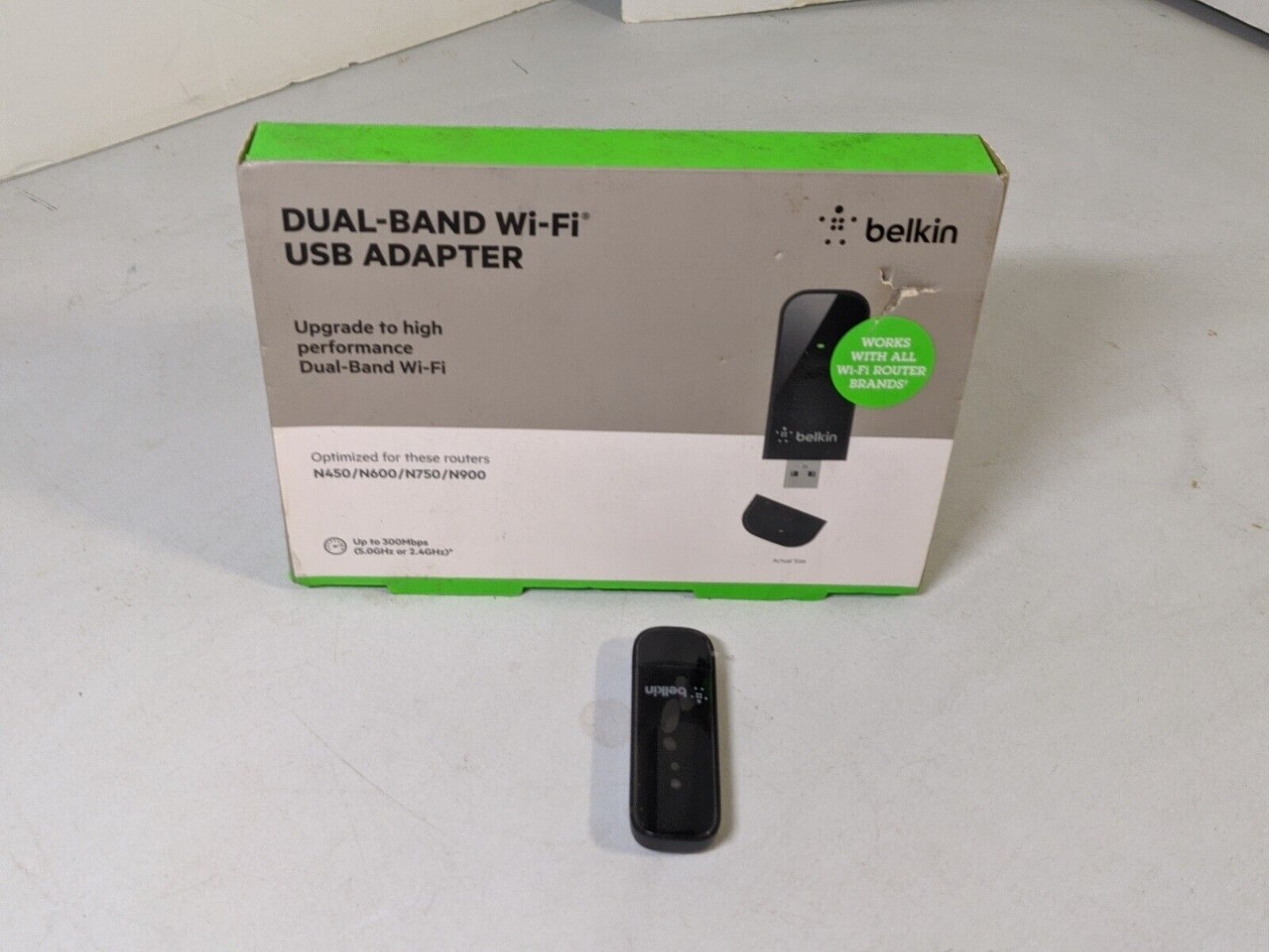 BELKIN N450 N600  Wireless USB Wi-fi Adapter Dongle 300 Mbps  F9L1108-TG