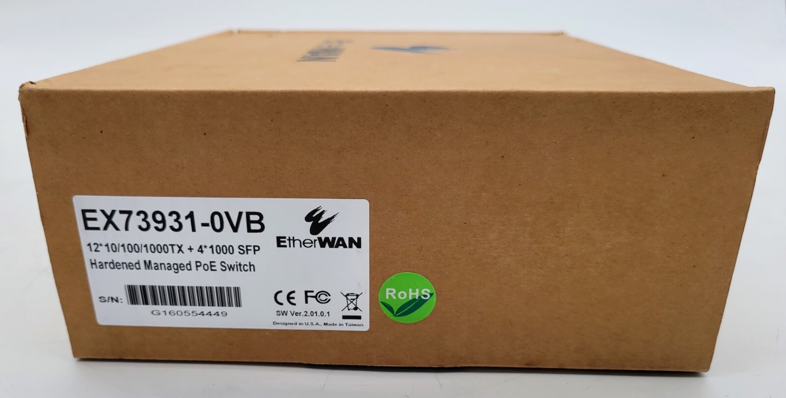 ETHERWAN EX73931-0VB HARDENED MANAGED POE SWITCH
