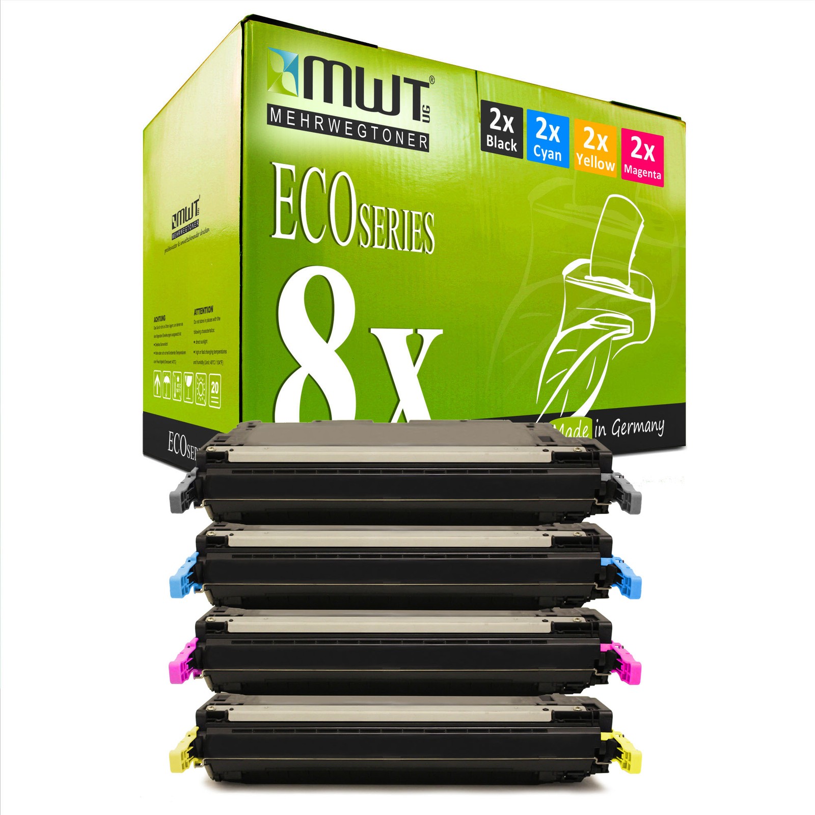 8x MWT ECO Compatible Toner Cartridge for HP Color LaserJet CP-4005-N CP-4005-DN