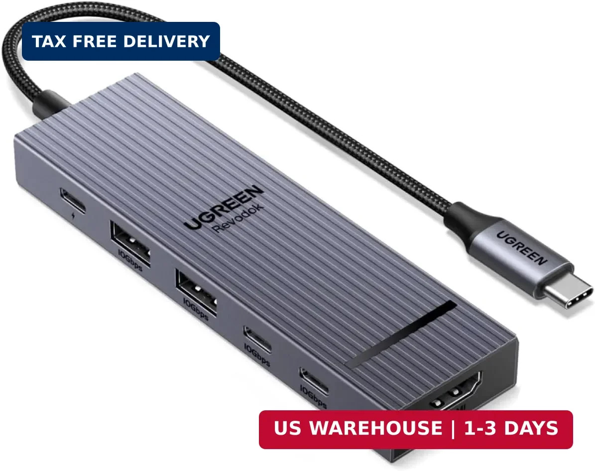 UGREEN Revodok Pro USB-C Hub 6 in 1 10Gbps 4K 60Hz HDMI