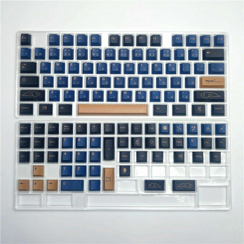 GMK Blue Samurai PBT 129keys Keycaps Set For Cherry MX Mechanical Keyboard 