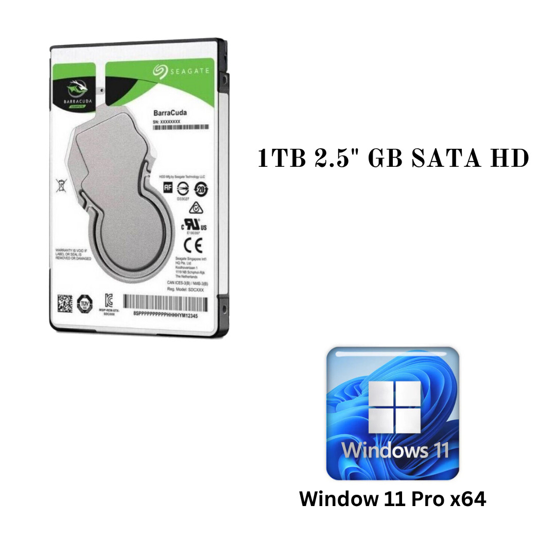 HDD 2.5" SATA Hard Drive for Laptop with Windows 11 pro 64 Pro Pre-installed