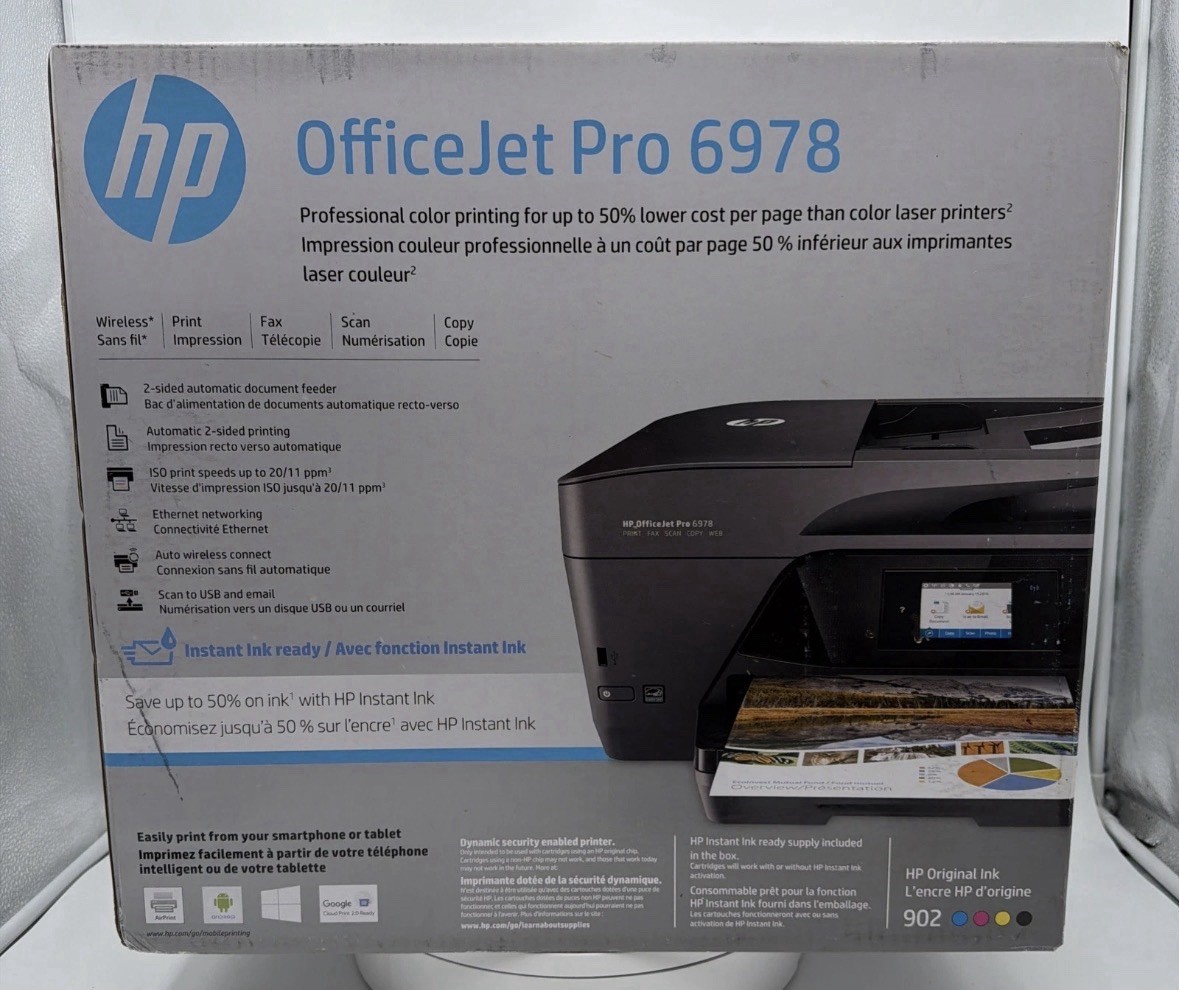 New HP OfficeJet Pro 6978 All-in-One Inkjet Printer - Sealed Box
