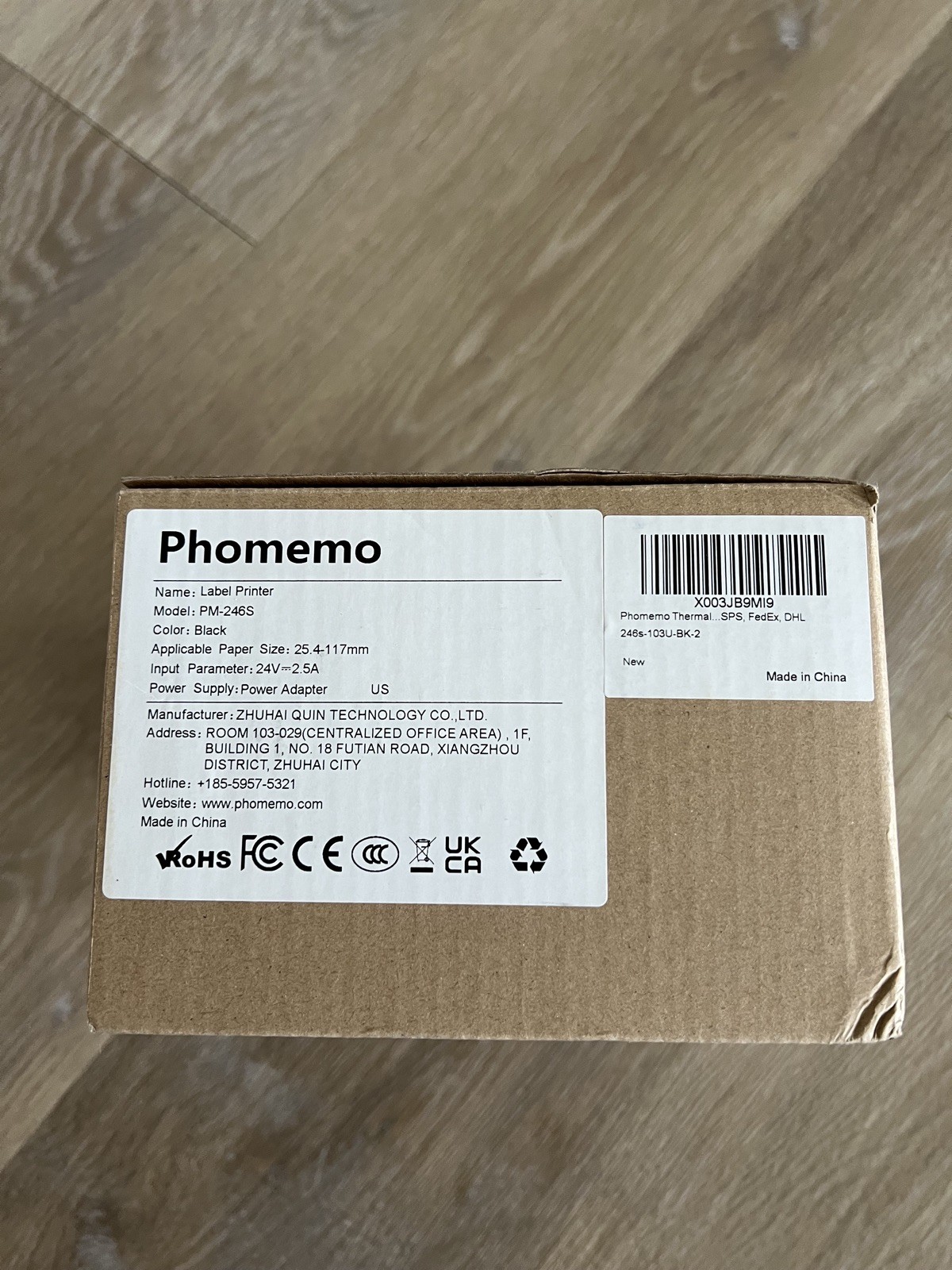 Label Printer Maker 4x6 Inch Logistic Phomemo PM-246S Thermal Shipping Package