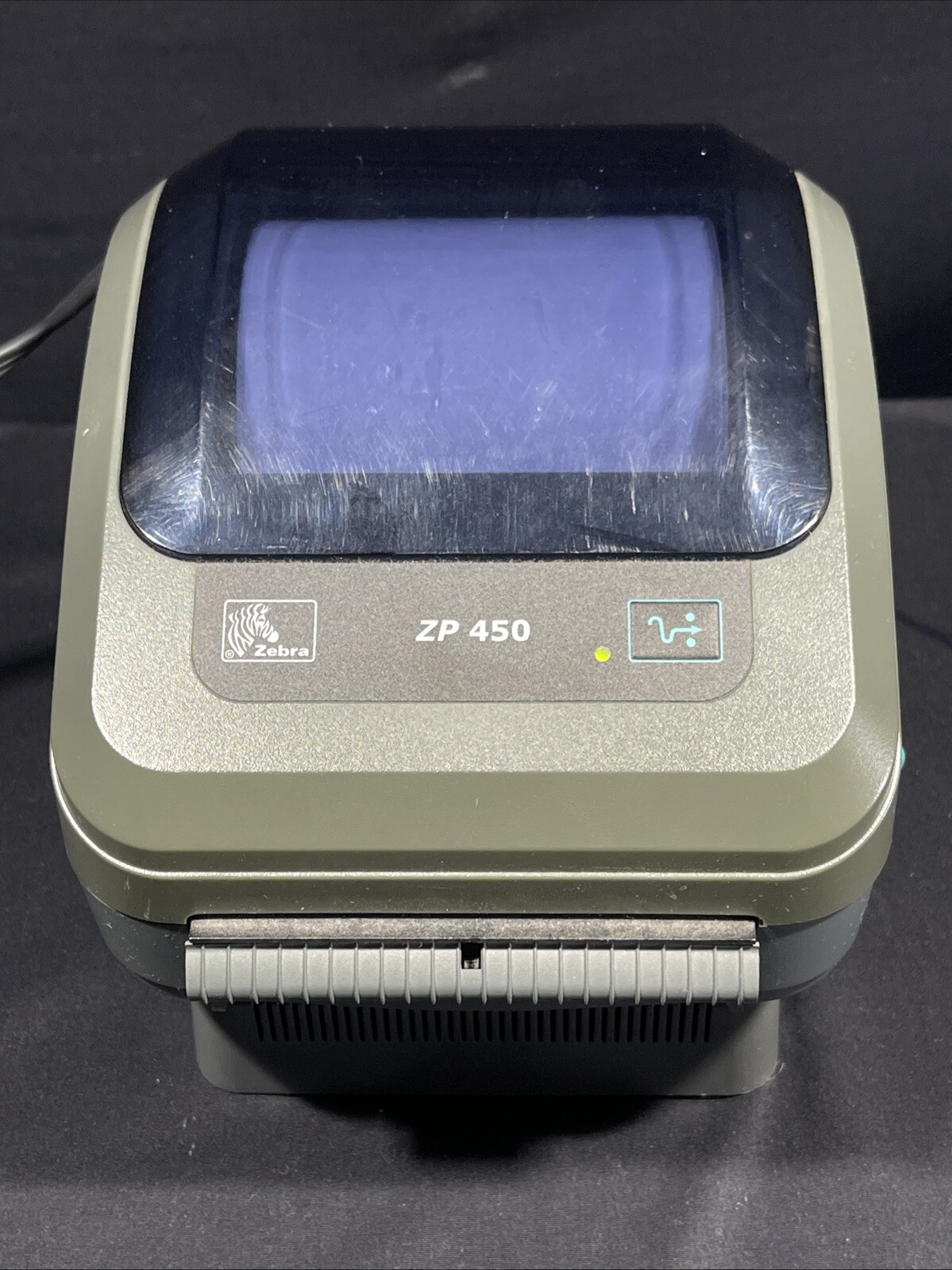 Zebra ZP450 Thermal Label Printer w Labels & Cable As Is
